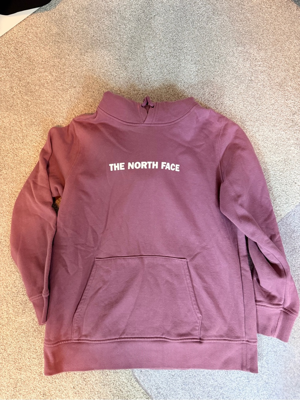 The North Face Women’s Large Purple Mauve Pullover Hoodie Logo Sweatshirt